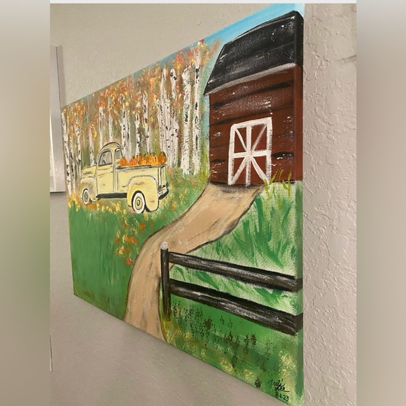 Original Rustic Fall Painting - Picture 11 of 13